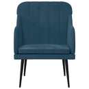 lænestol 63x76x80 cm velour blå