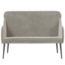 bænk 110x76x80 cm velour lysegrå