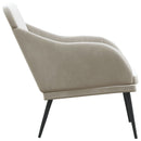 bænk 110x76x80 cm velour lysegrå
