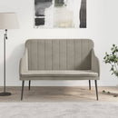 bænk 110x76x80 cm velour lysegrå