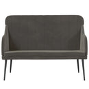 bænk 110x76x80 cm velour mørkegrå