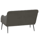 bænk 110x76x80 cm velour mørkegrå