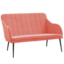 bænk 110x76x80 cm velour Lyserød