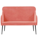 bænk 110x76x80 cm velour Lyserød