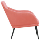 bænk 110x76x80 cm velour Lyserød