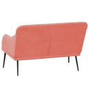bænk 110x76x80 cm velour Lyserød
