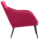 bænk 110x76x80 cm velour vinrød