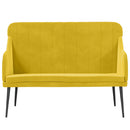 bænk 110x76x80 cm velour gul