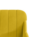 bænk 110x76x80 cm velour gul