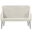 bænk 110x76x80 cm velour cremefarvet