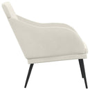 bænk 110x76x80 cm velour cremefarvet