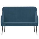 bænk 110x76x80 cm velour blå