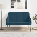 bænk 110x76x80 cm velour blå