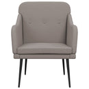 lænestol 63x76x80 cm stof gråbrun