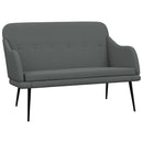 bænk 110x76x80 cm stof mørkegrå