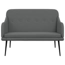 bænk 110x76x80 cm stof mørkegrå