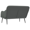 bænk 110x76x80 cm stof mørkegrå