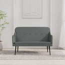 bænk 110x76x80 cm stof mørkegrå