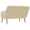 bænk 110x76x80 cm stof cremefarvet