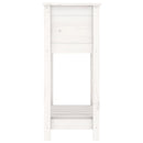 plantekasse med hylde 54x34,5x81 cm massivt fyrretræ hvid