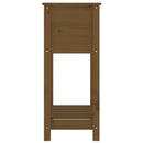 plantekasse med hylde 54x34,5x81 cm massivt fyrretræ gyldenbrun