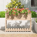 plantekasse med hylde 111,5x34,5x81 cm massivt fyrretræ