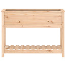 plantekasse med hylde 111,5x34,5x81 cm massivt fyrretræ