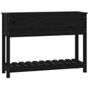 plantekasse med hylde 111,5x34,5x81 cm massivt fyrretræ sort