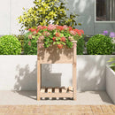 plantekasse med hylde 54x54x81 cm massivt fyrretræ