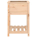 plantekasse med hylde 54x54x81 cm massivt fyrretræ