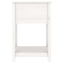 plantekasse med hylde 54x54x81 cm massivt fyrretræ hvid