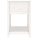 plantekasse med hylde 82,5x54x81 cm massivt fyrretræ hvid