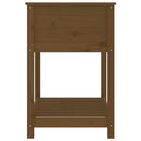 plantekasse med hylde 82,5x54x81 cm massivt fyrretræ gyldenbrun