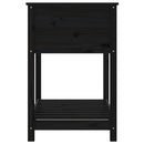 plantekasse med hylde 82,5x54x81 cm massivt fyrretræ sort