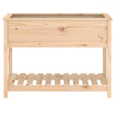 plantekasse med hylde 111,5x54x81 cm massivt fyrretræ