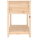 plantekasse med hylde 111,5x54x81 cm massivt fyrretræ