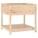 plantekasse med hylde 82,5x82,5x81 cm massivt fyrretræ