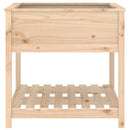 plantekasse med hylde 82,5x82,5x81 cm massivt fyrretræ