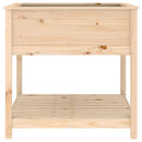 plantekasse med hylde 82,5x82,5x81 cm massivt fyrretræ