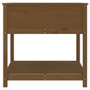 plantekasse med hylde82,5x82,5x81cm massivt fyrretræ gyldenbrun