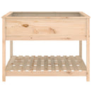 plantekasse med hylde 111,5x111,5x81 cm massivt fyrretræ