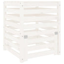 kompostbeholder 63,5x63,5x77,5 cm massivt fyrretræ Hvid