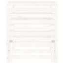 kompostbeholder 82,5x82,5x99,5 cm massivt fyrretræ hvid