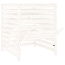 kompostbeholder 82,5x82,5x99,5 cm massivt fyrretræ hvid