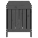 opbevaringskasse til haven 108x42,5x54 cm massivt fyrretræ grå