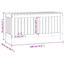havekasse 108x42,5x54 cm massivt fyrretræ gyldenbrun