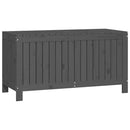 opbevaringskasse til haven 115x49x60 cm massivt fyrretræ grå