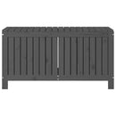 opbevaringskasse til haven 115x49x60 cm massivt fyrretræ grå