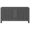 opbevaringskasse til haven 121x55x64 cm massivt fyrretræ grå