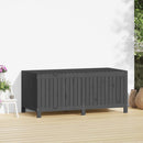 opbevaringskasse til haven 147x68x64 cm massivt fyrretræ grå